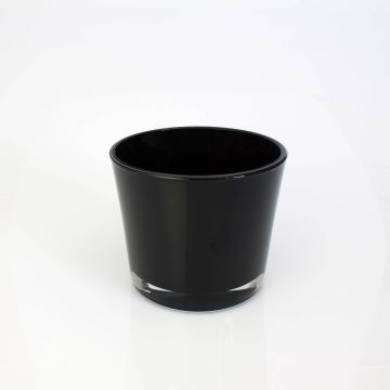 Maceta / Farol ALENA, negro, 12,5cm, Ø14,5cm