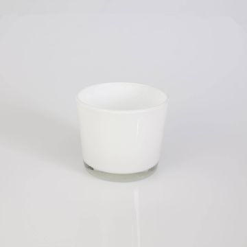 Pequeño farol / florero ALENA, blanco, 8,5cm, Ø10cm