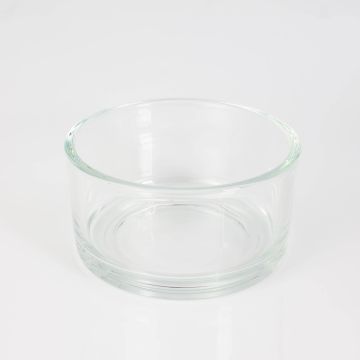 Mini fuente de cristal redonda / Cuenco decorativo VERA EARTH, transparente, 8cm, Ø 15cm