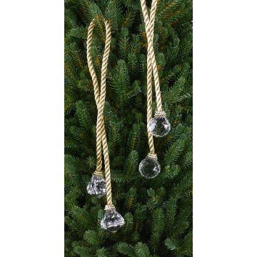 Cordón para colgar de Navidad TAYLER con bolas acrílicas, dorado, 40cm, Ø3cm