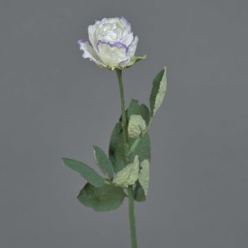 Rosa artificial FREIDA, Colección Eco, blanco-lila, 60 cm, Ø 4 cm Rosa artificial FREIDA, Colección Eco, blanco-lila, 60 cm, Ø 4 cm