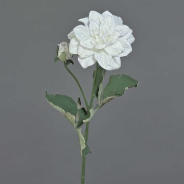 Rama de flores artificiales de dalia GINGER, Colección Eco, blanco-lila, 60 cm, Ø 10 cm Rama de flores artificiales de dalia GINGER, Colección Eco, blanco-lila, 60 cm, Ø 10 cm