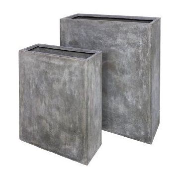 Separador de espacios SUDE, entre otras cosas como soporte para la jardinera superpuesta, 2 unidades, fibra de vidrio, gris, 60,5x22,5x72cm, 80,5x30,5x93cm Separador de espacios SUDE, entre otras cosas como soporte para la jardinera superpuesta, 2 unidades, fibra de vidrio, gris, 60,5x22,5x72cm, 80,5x30,5x93cm