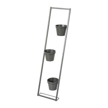 Escalera metálica para plantas UTOPIA con 3 macetas, gris, 25x13x100cm Escalera metálica para plantas UTOPIA con 3 macetas, gris, 25x13x100cm