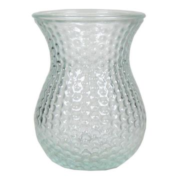 Jarrón de cristal LAUMA con diseño, transparente, 19 cm, Ø 14 cm