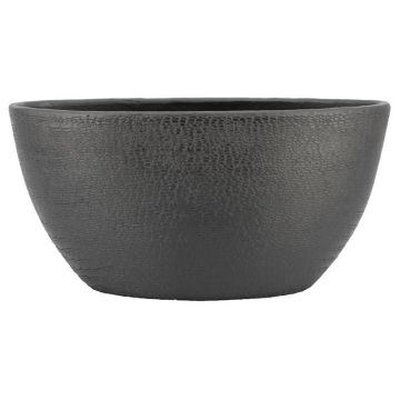 Maceta ovalada de cerámica DEIRA con veteado, negro mate, 49x20x25cm Maceta ovalada de cerámica DEIRA con veteado, negro mate, 49x20x25cm
