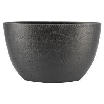 Maceta ovalada de cerámica DEIRA con veteado, negro mate, 49x20x30cm Maceta ovalada de cerámica DEIRA con veteado, negro mate, 49x20x30cm