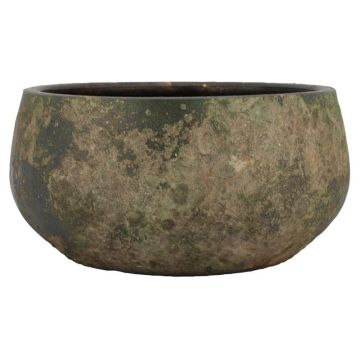Cuenco para flores de cerámica AROON con veteado, verde antiguo, 14 cm, Ø 29 cm Cuenco para flores de cerámica AROON con veteado, verde antiguo, 14 cm, Ø 29 cm