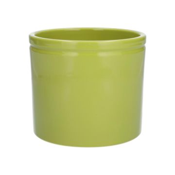 Maceta de cerámica ALCHIBA, verde manzana, 17,6 cm, Ø 19,4 cm