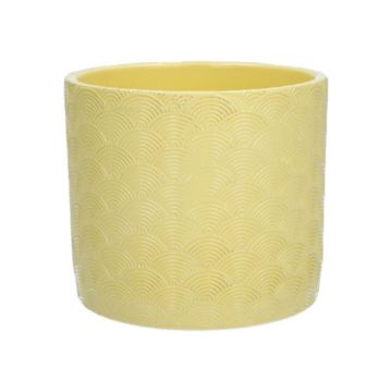 Maceta FERDINANTA con estampado, cerámica, amarillo mate, 13,1 cm, Ø 15,5 cm Maceta FERDINANTA con estampado, cerámica, amarillo mate, 13,1 cm, Ø 15,5 cm