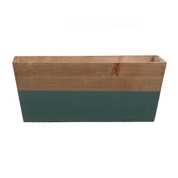 Caja para flores ARNFRIED, madera, verde-marrón, 25x13x10cm