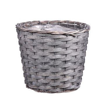 Cesta para flores AHMANIU, gris, 18 cm, Ø 22 cm