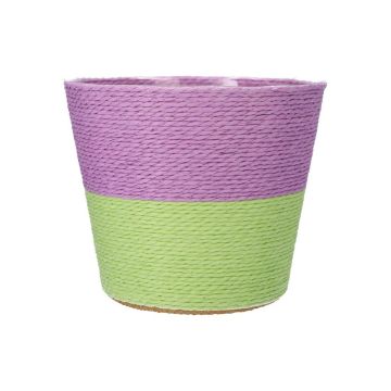 Cesta de flores NERIONKO DUO, verde púrpura, 16cm, Ø19cm
