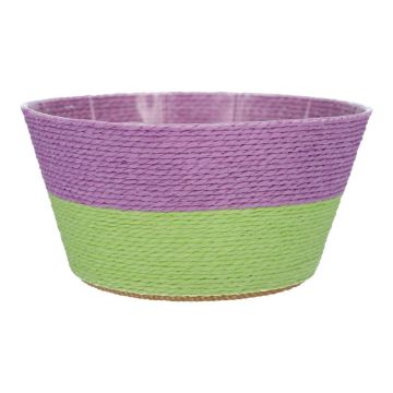 Cesta de flores NERIONKO DUO, verde púrpura, 10cm, Ø19cm