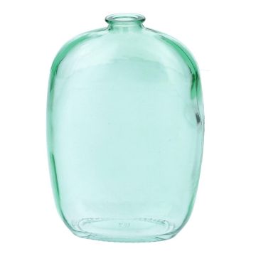 Frasco meplat de vidrio PAISANTO, turquesa transparente, 10x4,5x14,5cm Frasco meplat de vidrio PAISANTO, turquesa transparente, 10x4,5x14,5cm