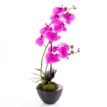 Orquídea Phalaenopsis de plástico MELINA en maceta de cerámica, rosa, 45 cm