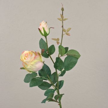 Rosa artificial CARUSA, rosa-crema, 80 cm, Ø 8 cm Rosa artificial CARUSA, rosa-crema, 80 cm, Ø 8 cm