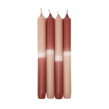 Velas de palo Dip Dye LISSITA, 4 unidades, rosa salmón, 25cm, Ø2,3cm, 11h Velas de palo Dip Dye LISSITA, 4 unidades, rosa salmón, 25cm, Ø2,3cm, 11h