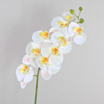 Rama textil de orquídea Phalaenopsis OPHELIA, blanca, 100cm