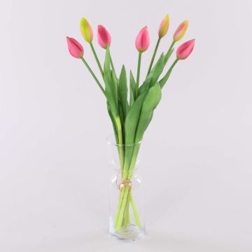 Ramo de tulipanes artificiales LONA, rosa-verde, 45cm, Ø20cm Ramo de tulipanes artificiales LONA, rosa-verde, 45cm, Ø20cm