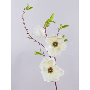 Rama de magnolia artificial FINAH, blanco crema, 90 cm, Ø 9-15 cm Rama de magnolia artificial FINAH, blanco crema, 90 cm, Ø 9-15 cm