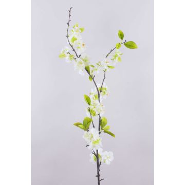 Rama decorativa de cerezo en flor VALESKA, floración, blanco, 105cm