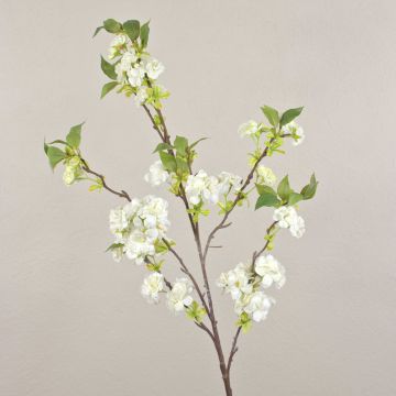 Rama artificial de cerezo en flor MATSUDA con flores, blanco crema, 130 cm, Ø 6-11 cm
