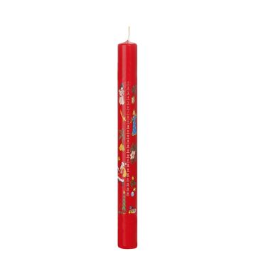 Calendario de Adviento con vela cilíndrica TEMPERANCE, días de Adviento con impresión fotográfica, rojo y multicolor, 25 cm, Ø 2,3 cm - Fabricado en Alemania Calendario de Adviento con vela cilíndrica TEMPERANCE, días de Adviento con impresión fotográfica, rojo y multicolor, 25 cm, Ø 2,3 cm - Fabricado en Alemania