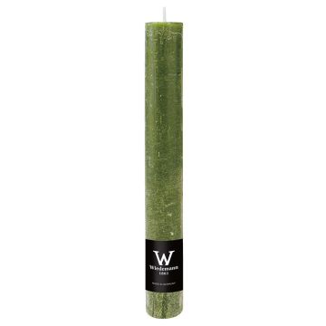 Vela cilíndrica AURORA, verde oliva, 20 cm, Ø 3,5 cm, 23 h - Fabricada en Alemania Vela cilíndrica AURORA, verde oliva, 20 cm, Ø 3,5 cm, 23 h - Fabricada en Alemania