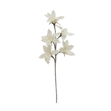 Enredadera clematis artificial KATY, para zonas resguardadas, blanca, 100cm, Ø12-14cm