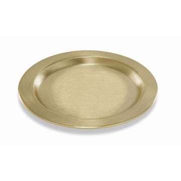 Plato redondo para velas GREGORIA de metal, para velas de Ø7-8 cm, dorado, Ø11,5 cm