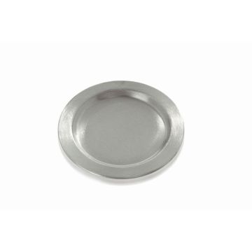 Portavelas redondo GREGORIA de metal, para velas de Ø7-8 cm, plateado, Ø11,5 cm