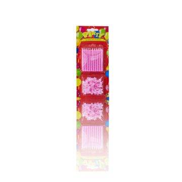 Velas de cumpleaños LULUNA con 20 velas y 20 soportes, rosa, 6,5cm, Ø0,5cm Velas de cumpleaños LULUNA con 20 velas y 20 soportes, rosa, 6,5cm, Ø0,5cm