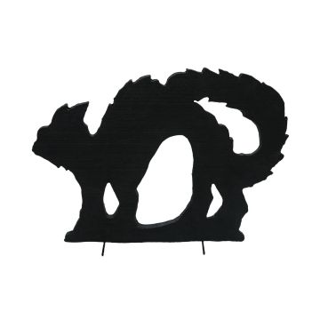 Silueta decorativa de Halloween de gato «SPOOKY CAT», negra, 43 cm Silueta decorativa de Halloween de gato «SPOOKY CAT», negra, 43 cm