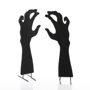 Figura decorativa de Halloween: silueta de manos «SPOOKY HANDS», negra, 40 cm Figura decorativa de Halloween: silueta de manos «SPOOKY HANDS», negra, 40 cm