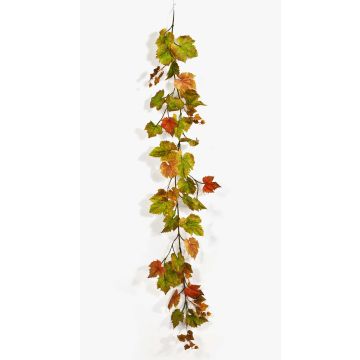 Guirnalda de vid artificial ATHINA, verde-naranja, 180cm
