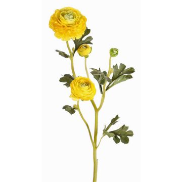 Rama textil de ranúnculo NOEMIE, amarillo, 65cm, Ø4-8cm Rama textil de ranúnculo NOEMIE, amarillo, 65cm, Ø4-8cm