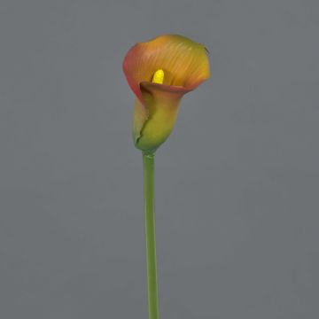 Flor textil Calla CHIDORA, naranja-amarillo, 55cm, 5x6cm