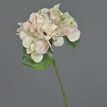 Hortensia de plástico CHIDORI, rosa-crema, 30cm, Ø13cm