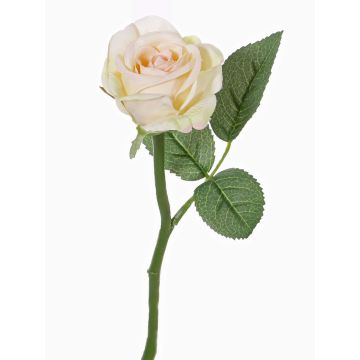 Rosa artificial GABI, crema-rosa, 30cm, Ø6cm