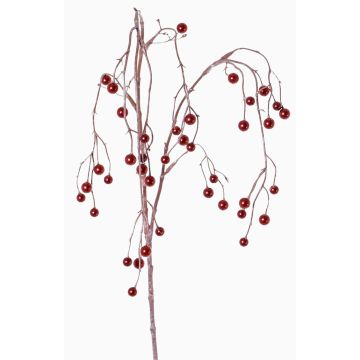Rama de plástico de bolitas de nieve PASKO, con frutos, rojo, 120cm Rama de plástico de bolitas de nieve PASKO, con frutos, rojo, 120cm