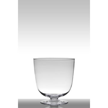 Portavelas de cristal para mesa SHIRLEY con pie, embudo/redondo, transparente, 28cm, Ø27cm Portavelas de cristal para mesa SHIRLEY con pie, embudo/redondo, transparente, 28cm, Ø27cm