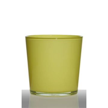 Maceta ALENA, cilíndrica/redonda, amarillo-verde, 19cm, Ø19cm Maceta ALENA, cilíndrica/redonda, amarillo-verde, 19cm, Ø19cm