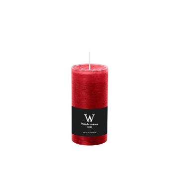 Vela de pilar / Vela de cera AURORA, rojo rubí, de 12 cm, Ø5,8cm, 42h - Hecho en Alemania Vela de pilar / Vela de cera AURORA, rojo rubí, de 12 cm, Ø5,8cm, 42h - Hecho en Alemania