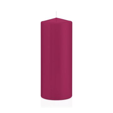 Vela votiva / vela de pilar MAEVA, magenta, 20cm, Ø8cm, 119h - Hecho en Alemania