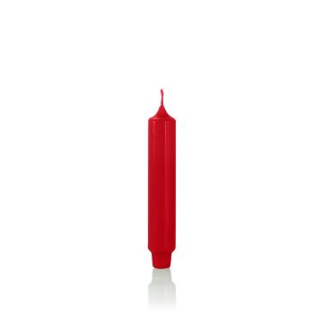 Vela cónica / Vela alargada ARIETTA, roja, 16.4cm, Ø2.8cm, 6h - Fabricada en Alemania