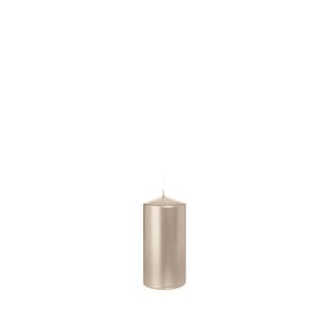 Vela de Navidad / vela de columna ROSELLA, nácar, 12cm, Ø6cm, 40h - Hecho en Alemania