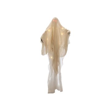 Figura decorativa de Halloween fantasma WLADIMIR, con LED, blanca, 180cm Figura decorativa de Halloween fantasma WLADIMIR, con LED, blanca, 180cm