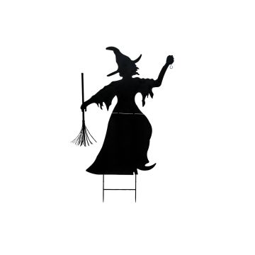 Figura decorativa de Halloween: silueta de bruja SPOOKY WITCH, metal, negro, 150 cm Figura decorativa de Halloween: silueta de bruja SPOOKY WITCH, metal, negro, 150 cm