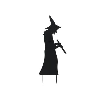 Figura decorativa de Halloween: silueta de bruja SPOOKY WITCH, metal, negro, 110 cm Figura decorativa de Halloween: silueta de bruja SPOOKY WITCH, metal, negro, 110 cm